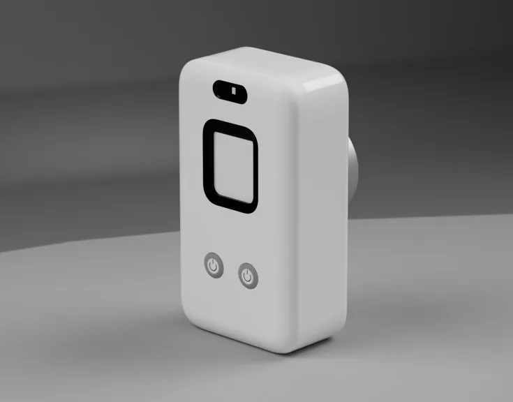 Render of the front of the TeleSync device